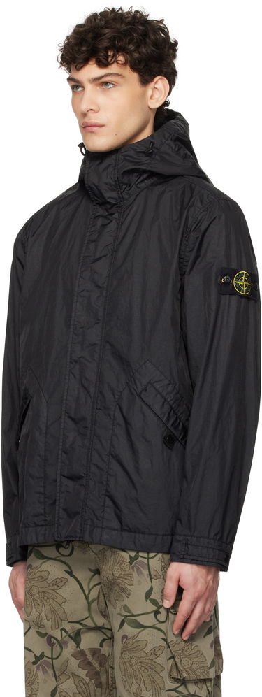 Vetrovka Stone Island Short Dyed Hooded Jacket Čierna | K1S15 4100093 S0A21, 3