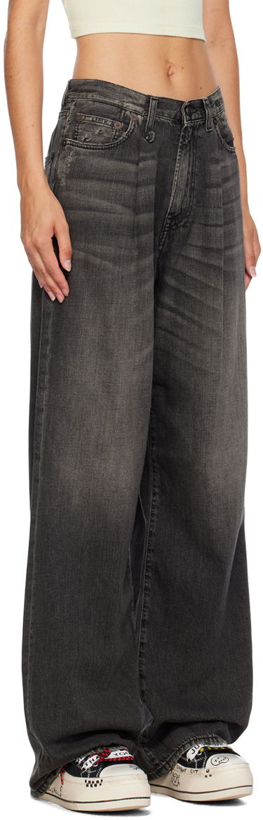 Džínsy R13 R13 Damon Pleated Jeans Šedá | R13W3147-D019A, 4