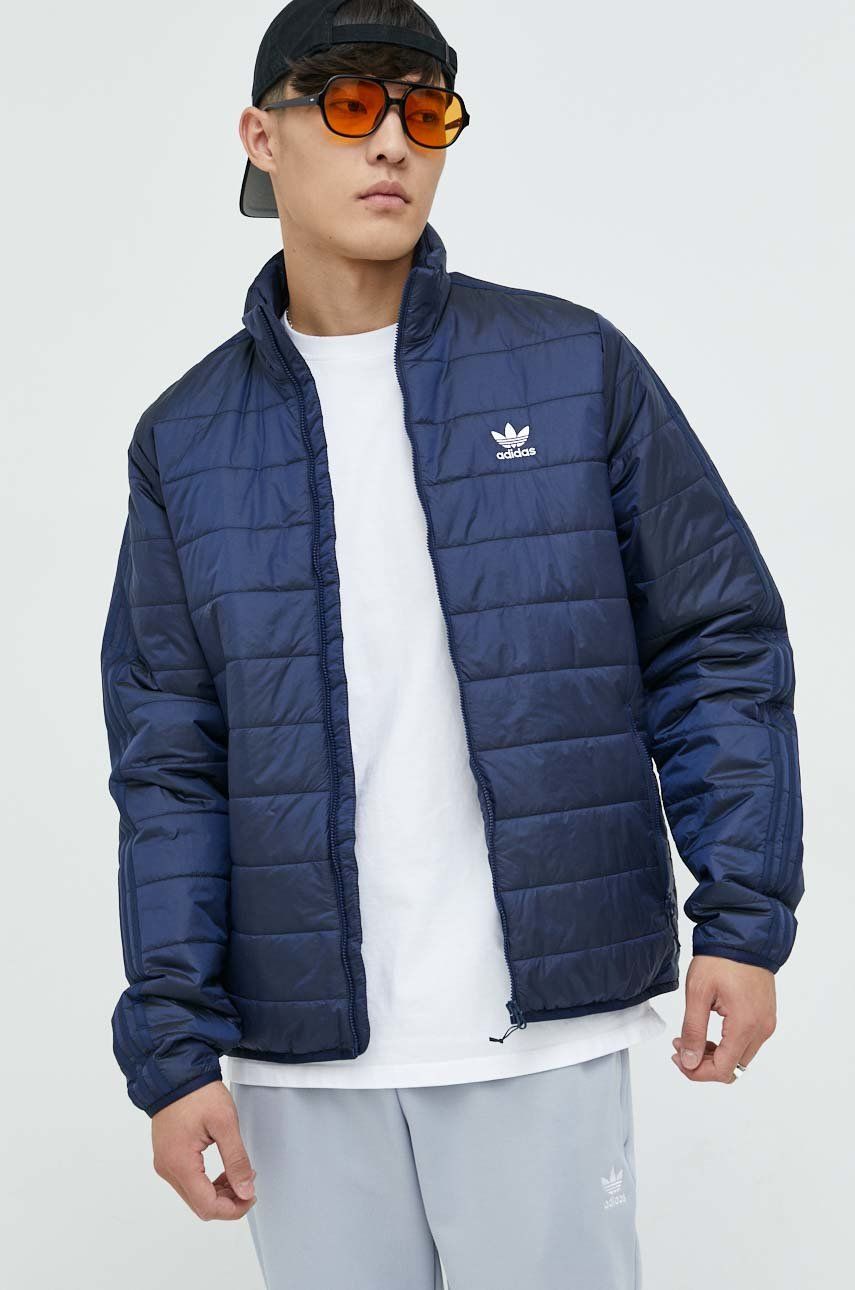 Prešívaná bunda adidas Originals Padded Stand Collar Puffer Jacket Navy | HL9215, 0