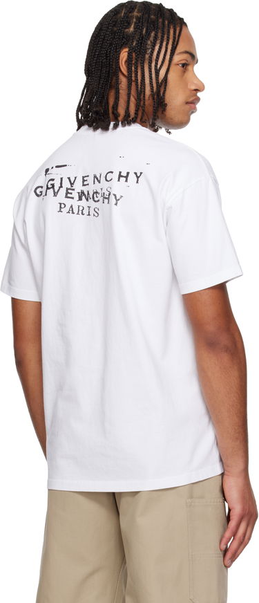 Tričko Givenchy 'GIVENCHY' Stamp Print T-shirt Biela | BM71NK3YSA100, 2