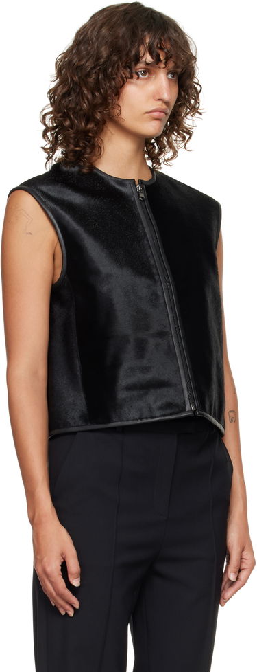 Vesta Loulou de Saison Loulou de Saison Ampas Pony-Effect Leather Vest Čierna | AMPAS, 1