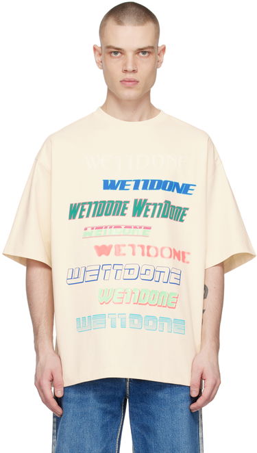 Tričko We11done Printed T-Shirt Béžová | WD-TT3-21-801-U-IV, 0