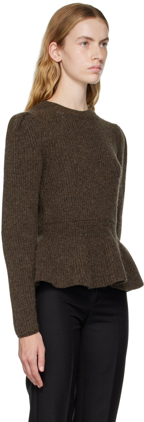 Sveter LEMAIRE Lemaire Peplum Knit Sweater Hnedá | KN684 LK107, 1