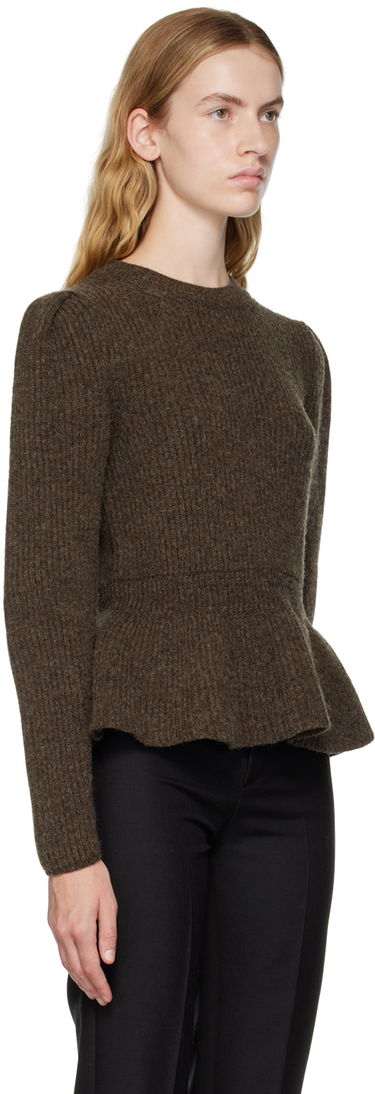 Sveter LEMAIRE Lemaire Peplum Knit Sweater Hnedá | KN684 LK107, 1