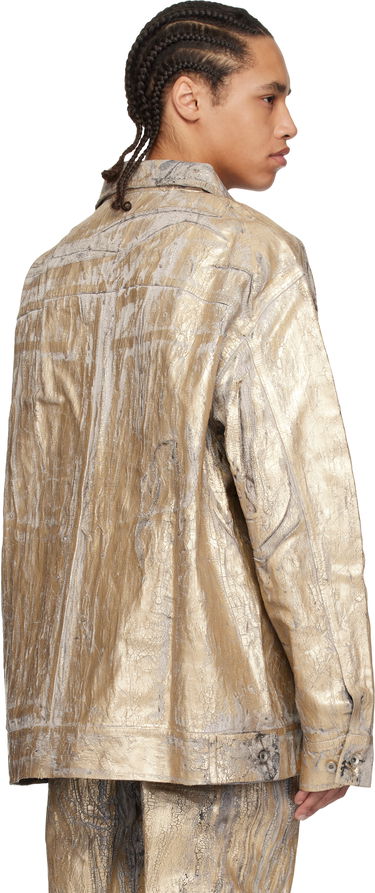 Bunda Rick Owens Rick Owens DRKSHDW Hollywood Jumbo Worker Denim Jacket Metalická | DU01E3761 GMC, 2