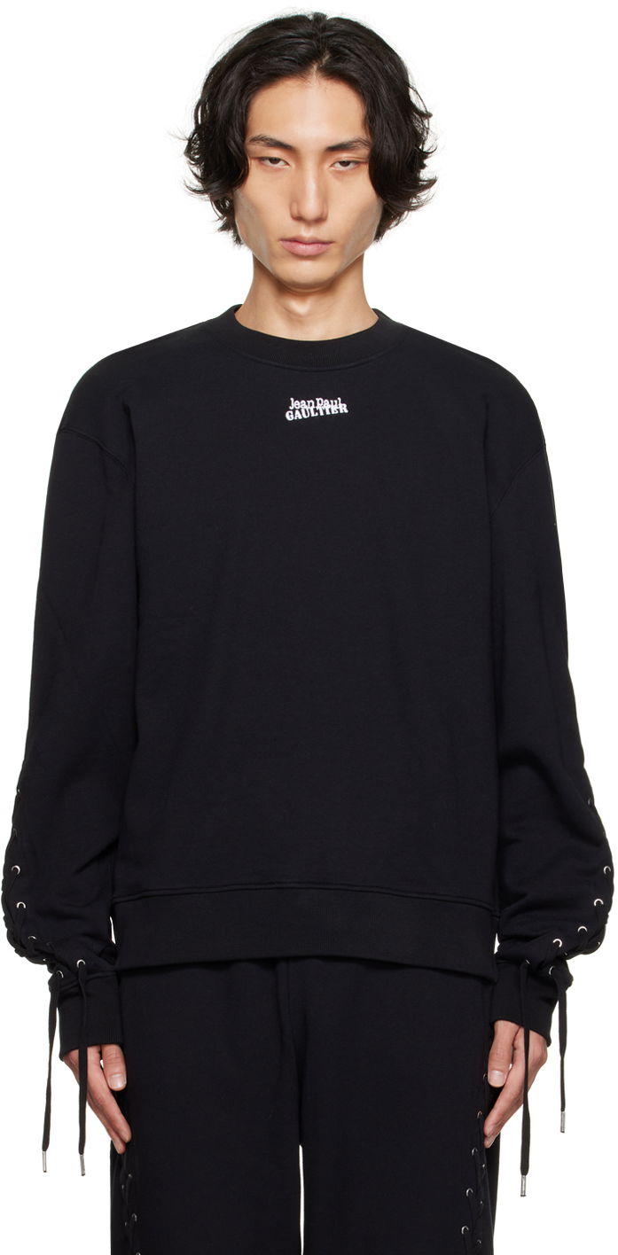 Mikina Jean Paul Gaultier Gaultier The Lace-Up Sweatshirt Čierna | 23/12-U-SW024B-J033-00, 0