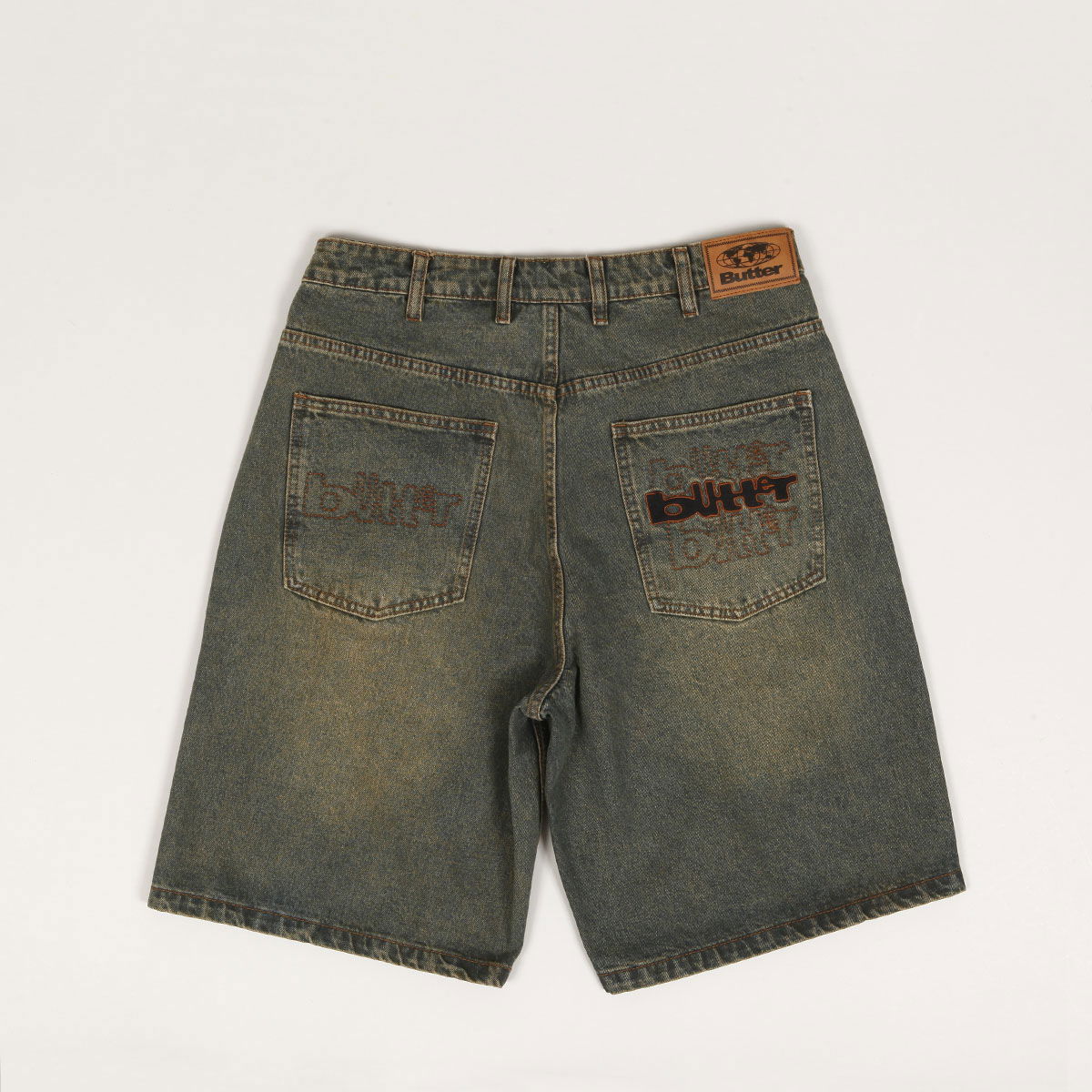 Šortky Butter Goods Butter Goods Warp Denim Shorts Modrá | butter-goods-warped-denim-shorts-dirty-wash-indigo, 1