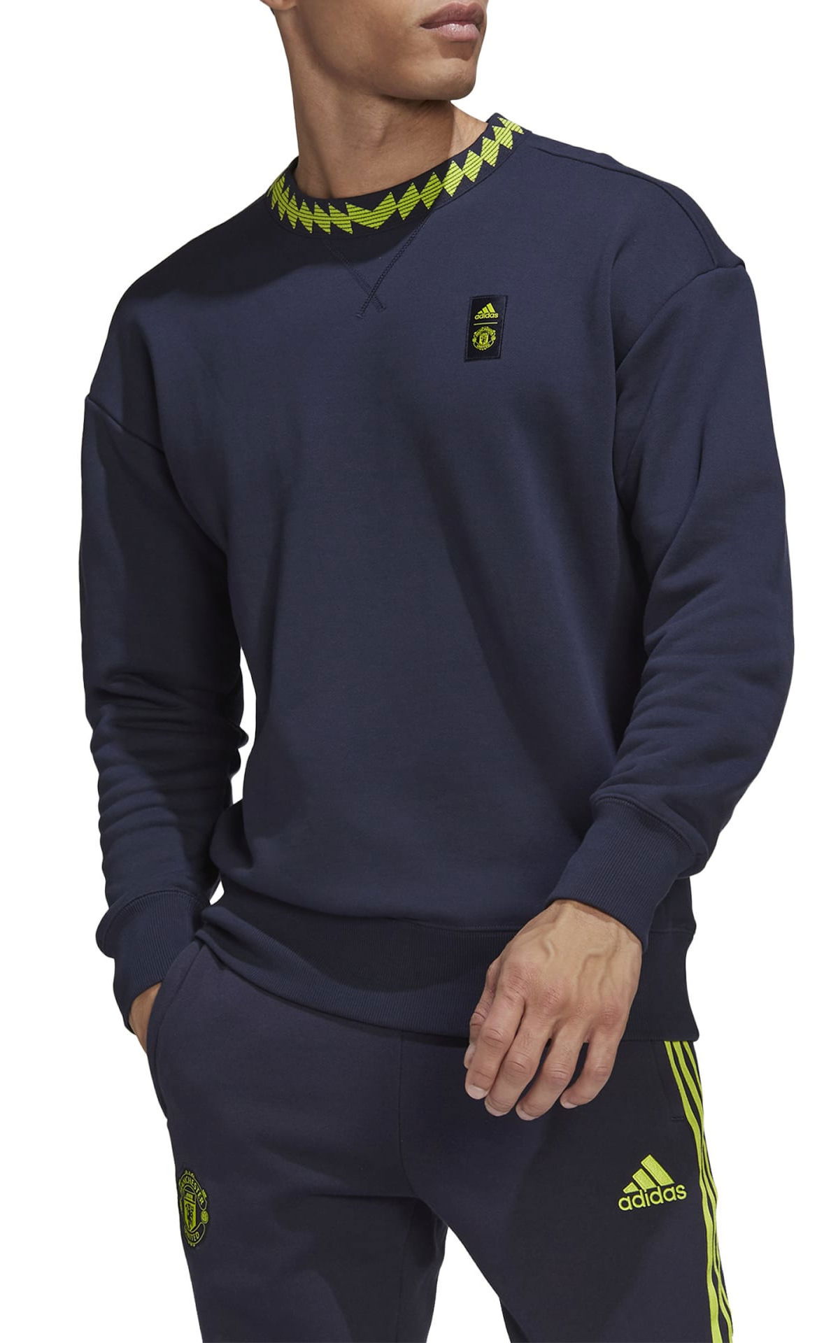 Mikina adidas Originals Manchester United Sweatshirt Navy | he6652, 0