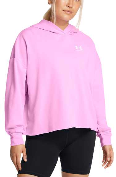 Mikina Under Armour Rival Terry Oversized Hoodie Ružová | 1382736-638, 0