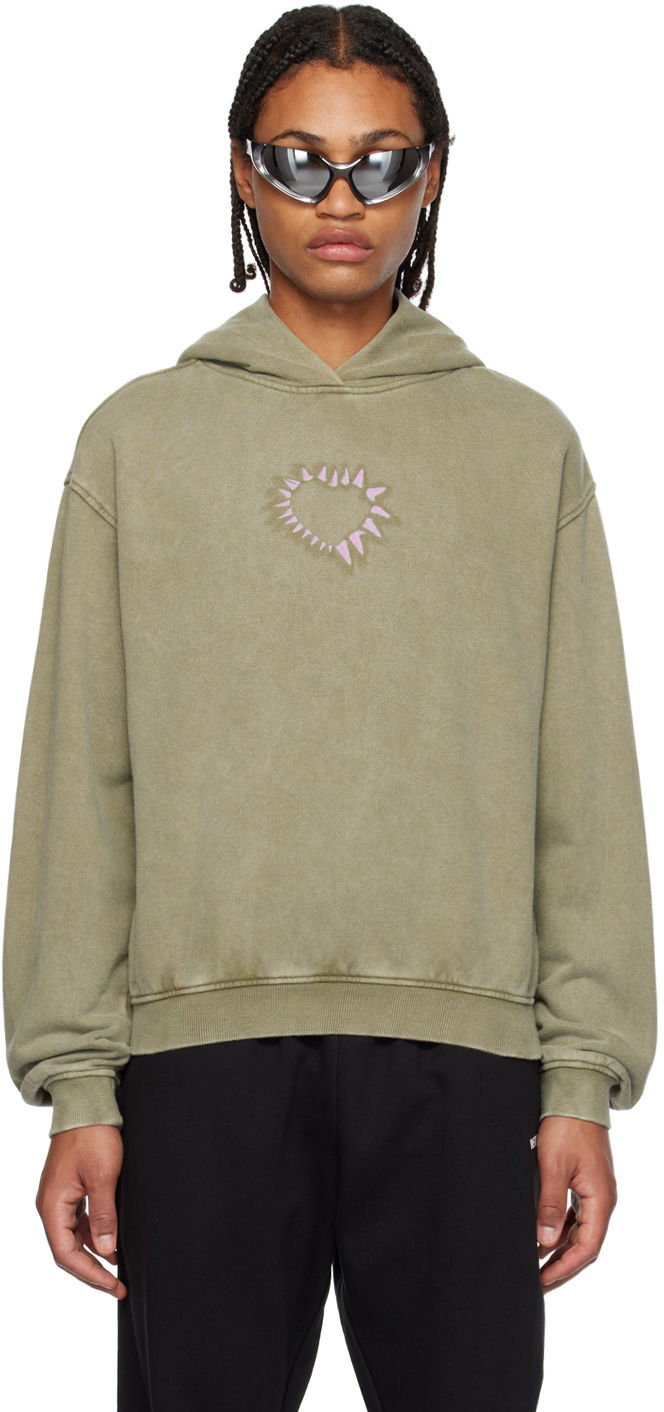 Mikina We11done Printed Hoodie Zelené | WD-TH3-23-806-U-KK, 0