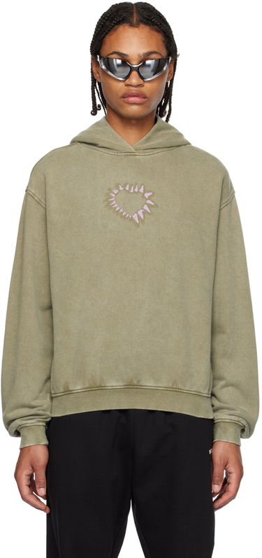 Mikina We11done Printed Hoodie Zelené | WD-TH3-23-806-U-KK, 0
