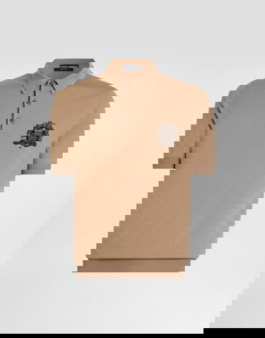 Polo tričko Dolce & Gabbana Dolce & Gabbana Virgin Wool Polo Shirt Béžová | GXZ02ZJDVG8M2366, 0