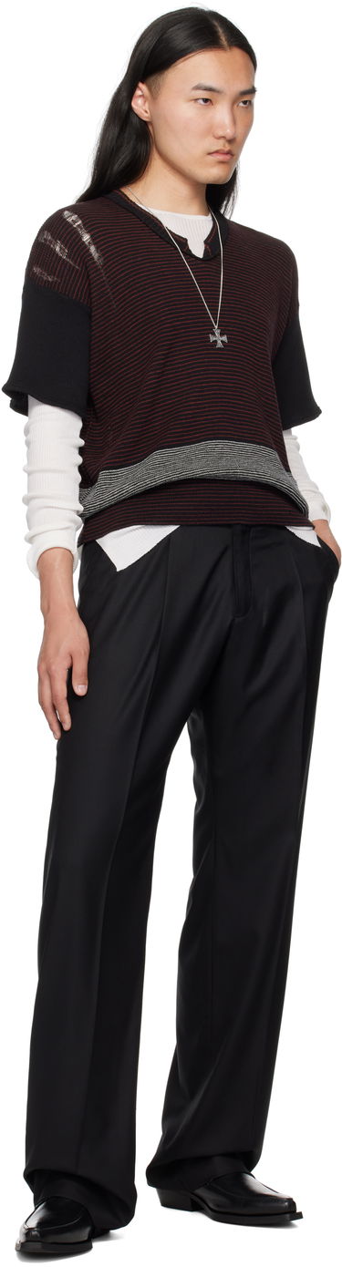 Sveter Enfants Riches Déprimés Enfants Riches Déprimés Here Comes Alice Aged V-Neck Sweater Červená | 080-237, 3