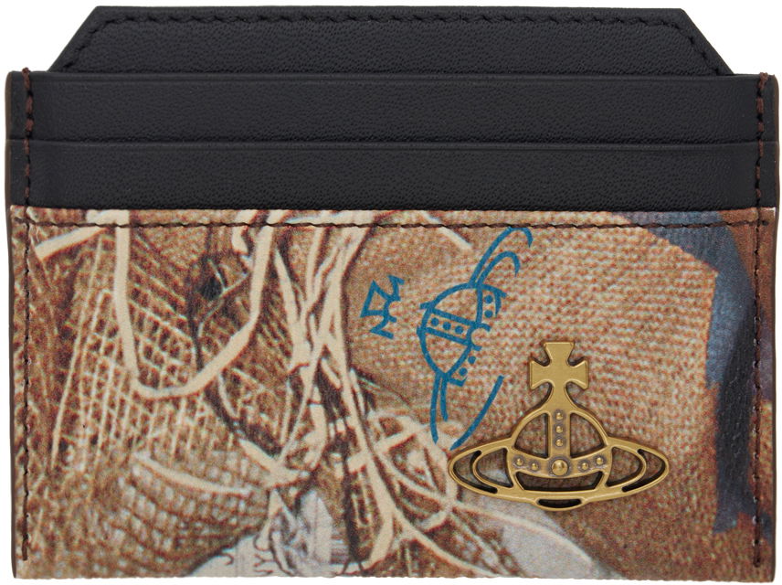 Oblečenie Vivienne Westwood Black & Beige Slim Card Holder Béžová | 5403000BU-S001S-, 0