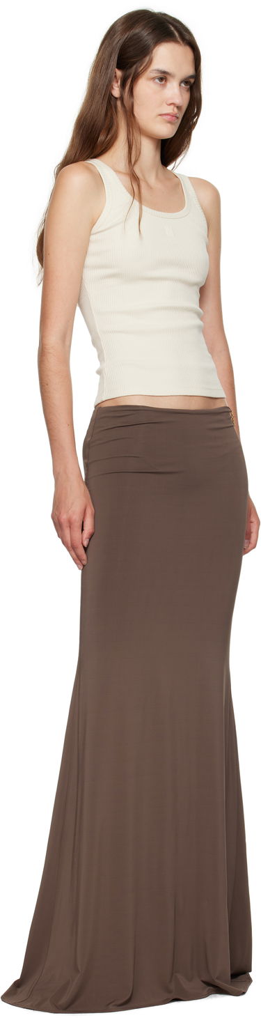 Sukňa AMIRI AMIRI Logo Chain Maxi Skirt Hnedá | AWSKCA1022, 3