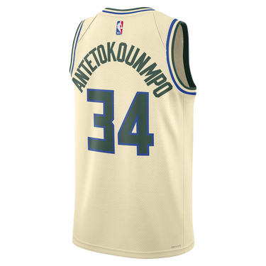 Dres Nike Giannis Antetokounmpo Milwaukee Bucks City Edition NBA Swingman Jersey Cream City Béžová | HM5988-281, 1