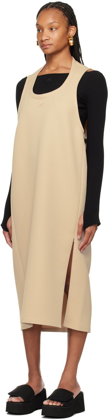 Šaty Courrèges Courrèges Holistic Midi Dress Béžová | 124CRO367PL0007, 3