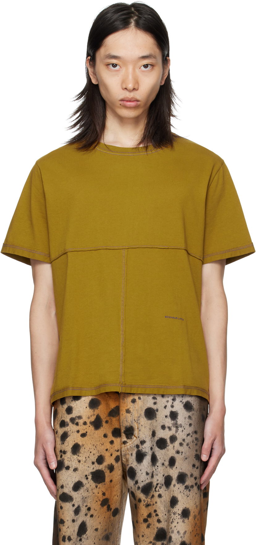 Tričko Eckhaus Latta Eckhaus Latta Lapped T-Shirt Zelené | 301-EL-PF25-O