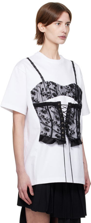 Tričko Andersson Bell Andersson Bell Lace Corset Oversized T-Shirt Biela | atb1268w, 1