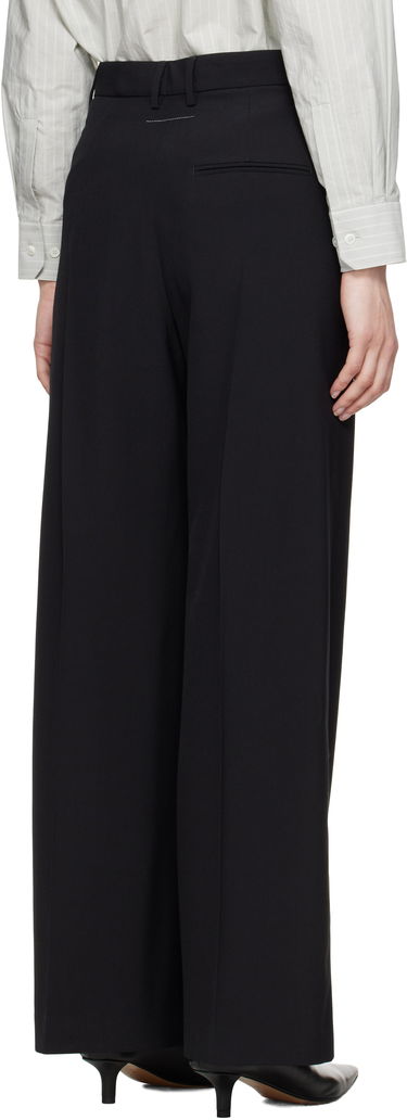 Nohavice Maison Margiela MM6 Maison Margiela Light Wool Blend Wide Leg Trousers Čierna | S62KB0222 M35436, 2