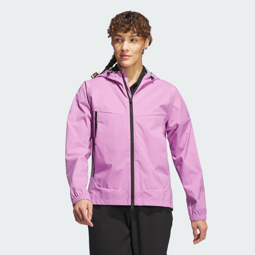 Vetrovka adidas Performance Hooded Golf Jacket Fialová | IM5551, 0