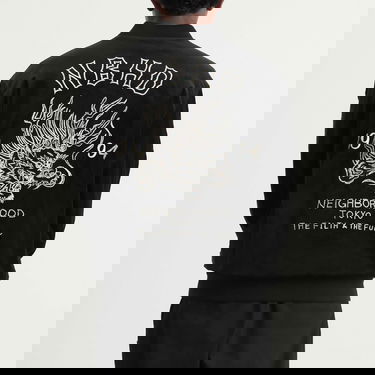 Bomber bunda Neighborhood Velvet Embroidered Tokyo Japan Skull Tiger Souvenir Jacket Čierna | 252AQNH-JKM03-BLK, 3