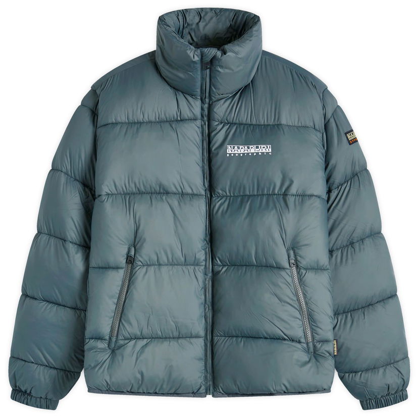 Prešívaná bunda Napapijri Logo Puffer Jacket Green Zelené | NP0A4GJFG1S1