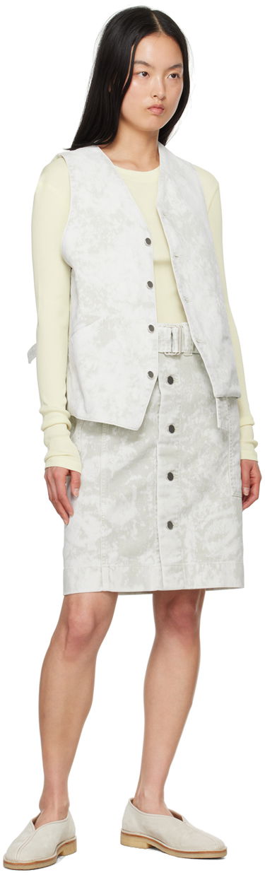 Sukňa LEMAIRE Lemaire Apron Denim Miniskirt Biela | SK1024 LD1012, 3