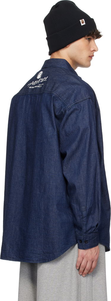Košeľa BAPE Relaxed Fit Denim Shirt Navy | 001SHK221002F, 2