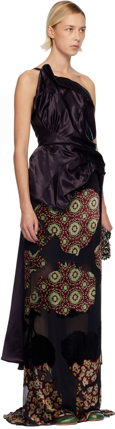 Tričká a tielka Dries Van Noten Dries Van Noten Draped Satin Top Rôznofarebný | 252-010782-2071, 1