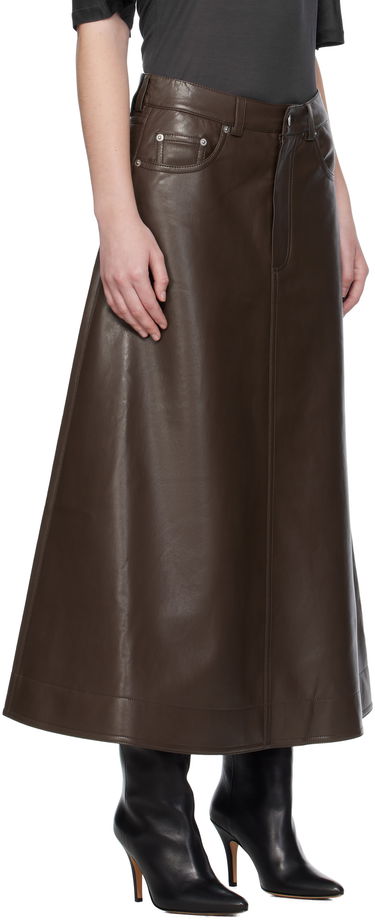 Sukňa Nanushka Nanushka Cintia Regenerated Leather Maxi Skirt Hnedá | NW25PFSK15478, 1