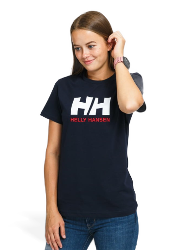 Tričko Helly Hansen Logo T-Shirt Navy | 34112 598