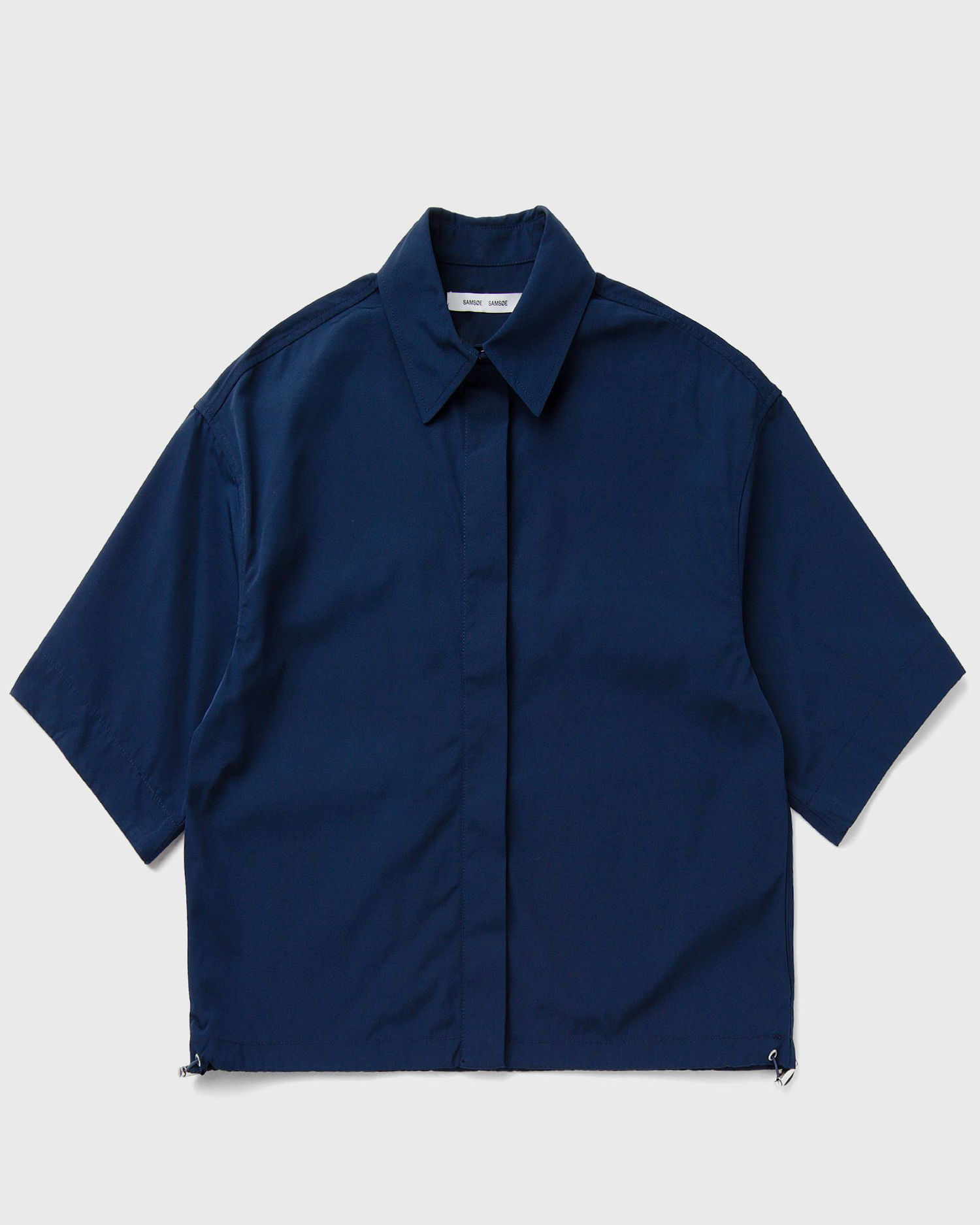 Košeľa Samsoe Samsoe Samsøe & Samsøe Salulu Cropped Short Sleeve Shirt Navy | F24200094-PAGEANT-BLUE, 0