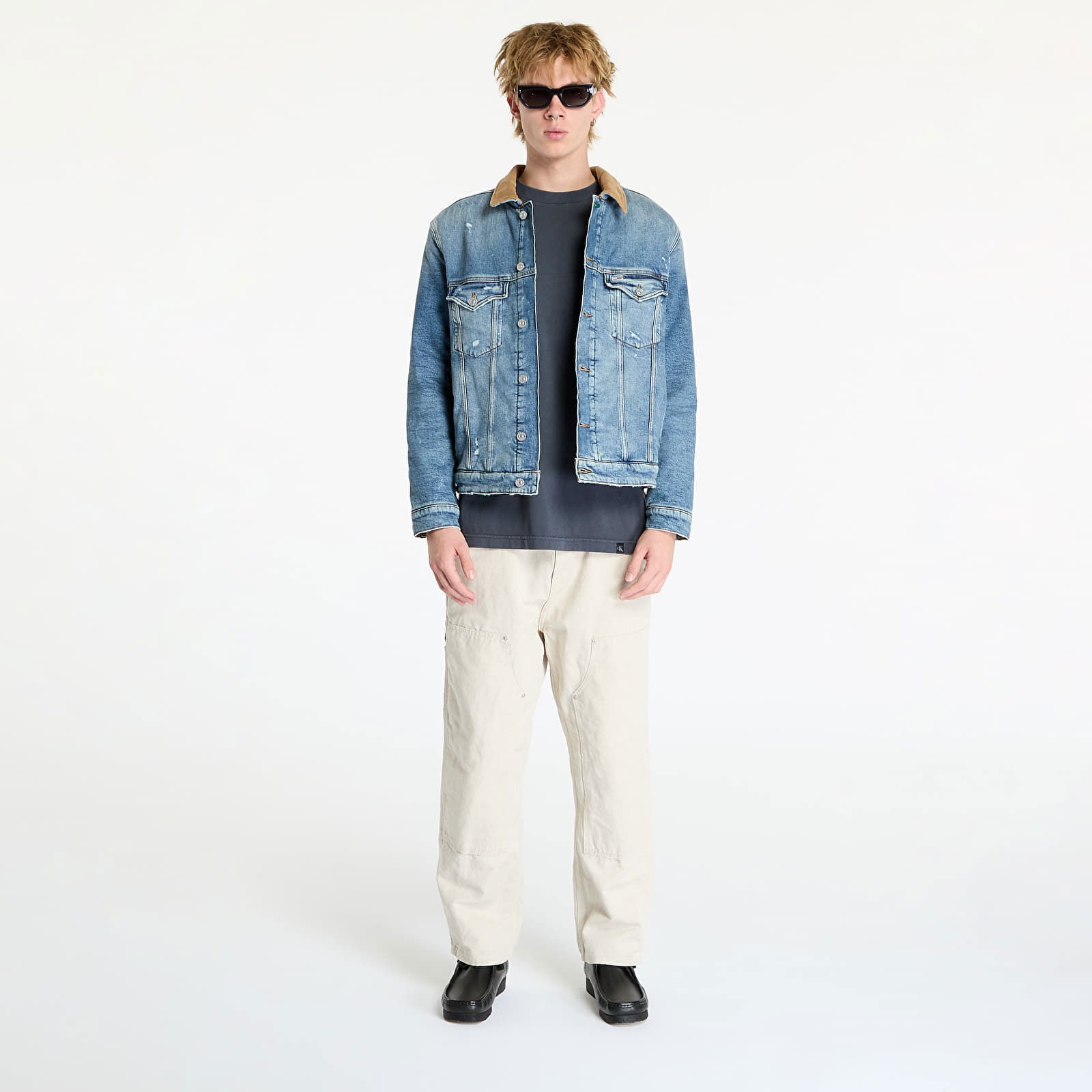 Ryan Teddy Regular Trucker Jacket Denim