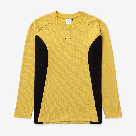 Tričko Pop Trading Company Sports Waffle Long Sleeve T-shirt Žltá | POPAW23-02-010, 0