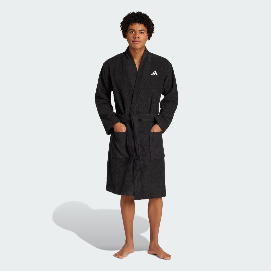 Pyžamo adidas Performance Black Bathrobe Čierna | JG5823, 0