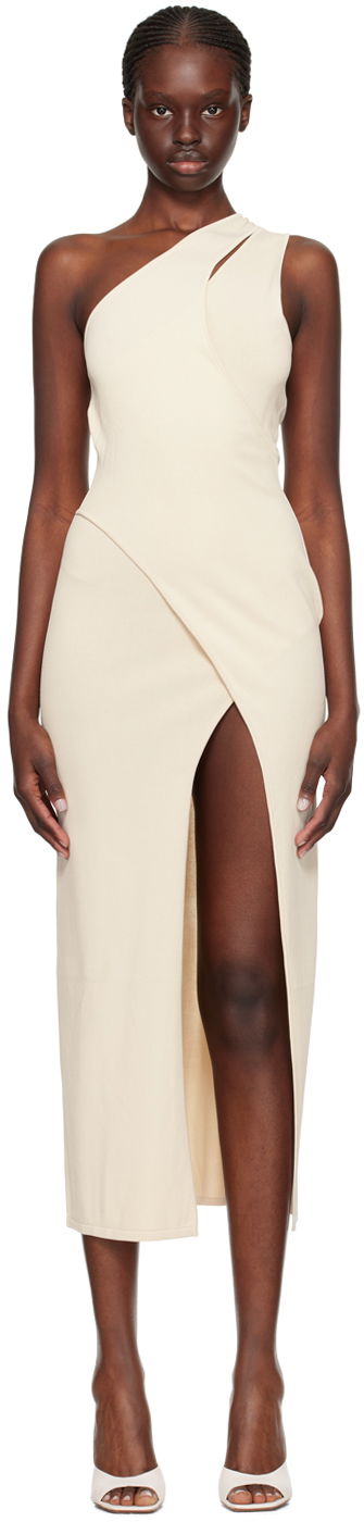 Šaty BEC + BRIDGE BEC + BRIDGE Mira One-Shoulder Maxi Dress Béžová | H23-11837, 0