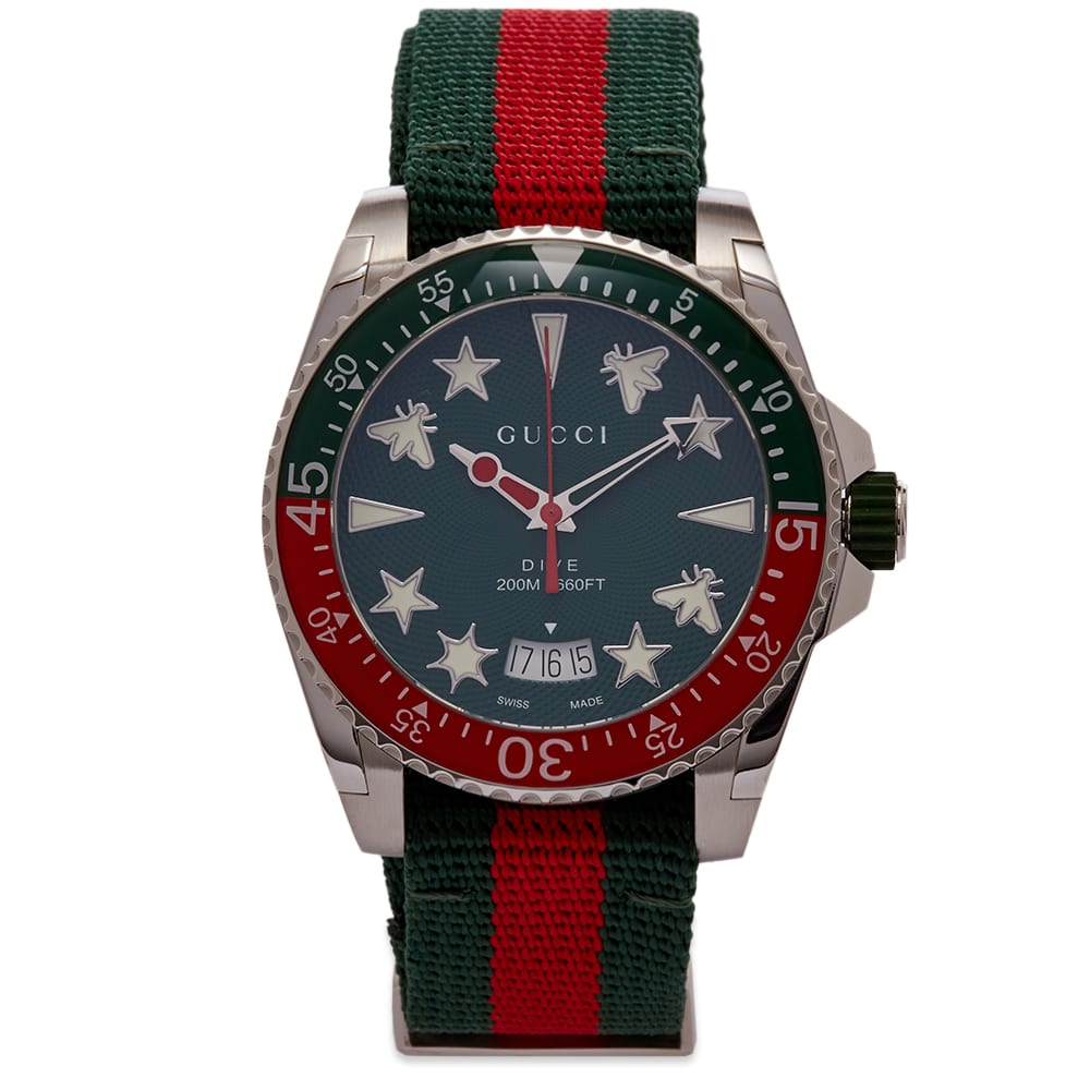 Hodinky Gucci Dive Watch 40mm Zelené | YA136339, 0