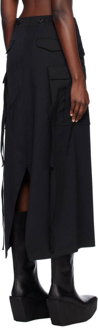 Sukňa Junya Watanabe Junya Watanabe Gabardine Maxi Skirt Čierna | JO-S011-S25, 2