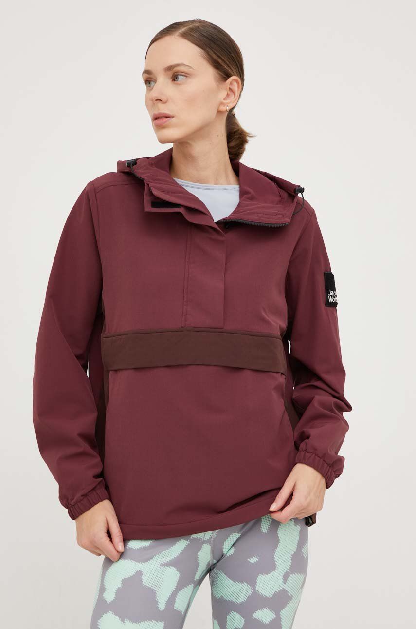 Vetrovka Jack Wolfskin Jacket Vínová | 1307431, 0