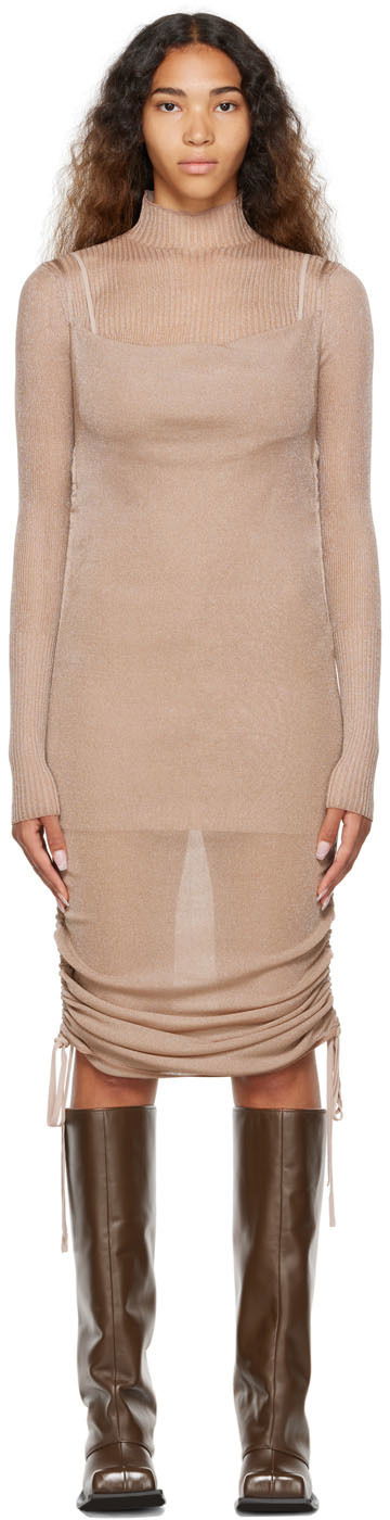 Šaty Dion Lee Dion Lee Drape Mini Dress Béžová | A7620P22, 0