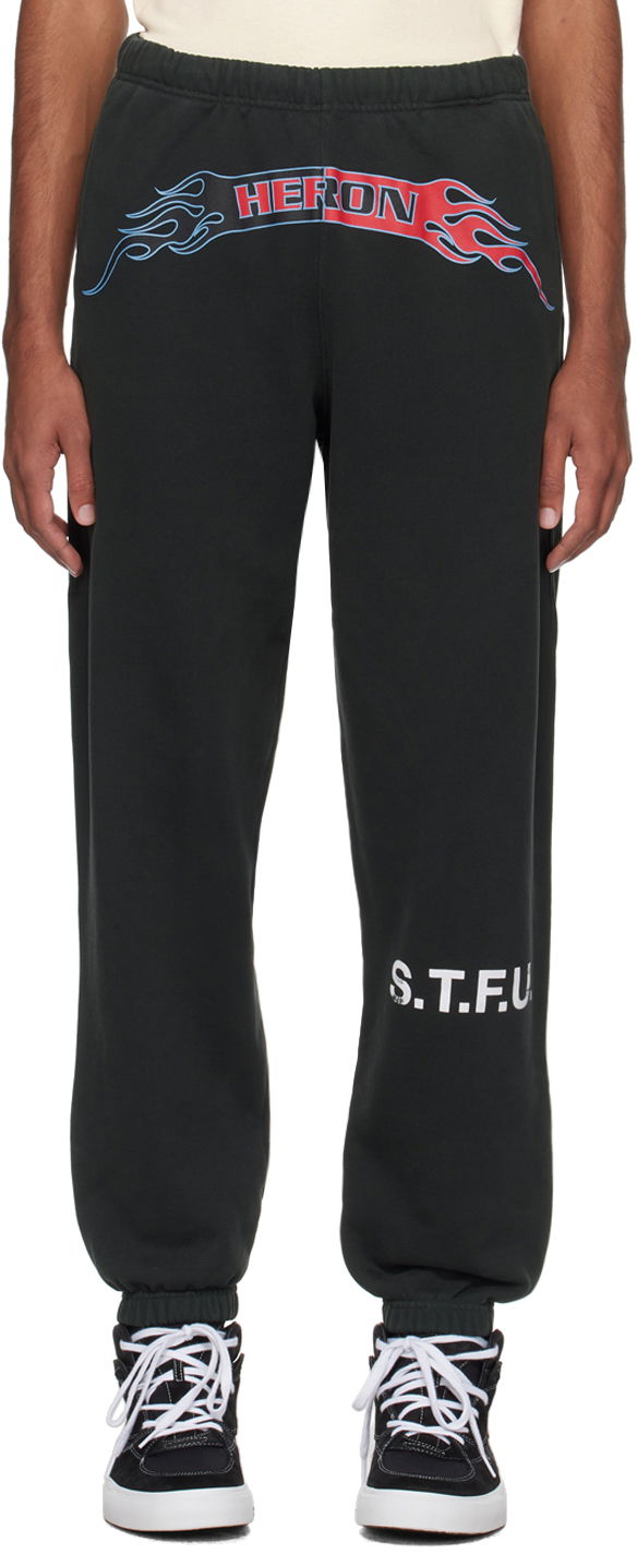 Tepláky HERON PRESTON Flaming Sweatpants Čierna | HMCH027F23JER0031025, 0