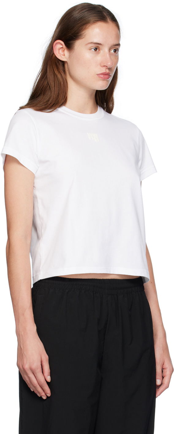 Tričko Alexander Wang Puff Logo Shrunken T-Shirt Biela | 4CC3241521, 1