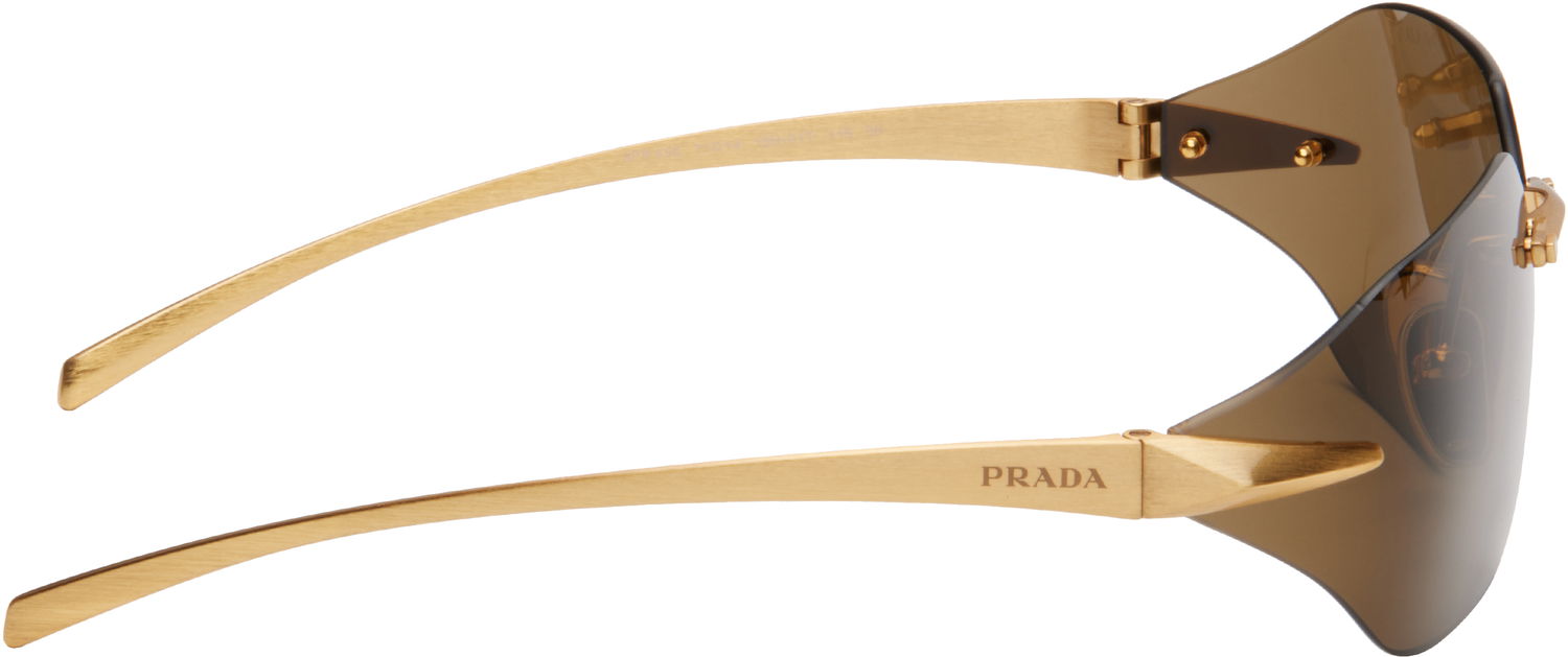 Slnečné okuliare Prada Wrap Around Metal Sunglasses Hnedá | 0PR A55S 8056597958486, 1
