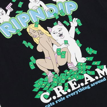 Tričko RIPNDIP Rip N Dip Club Cream T-Shirt Čierna | RNDSPR25151, 2