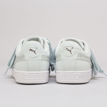 Tenisky a topánky Puma Basket Heart Canvas Wn's blue flower - white - silver Modrá | 366495 03, 3