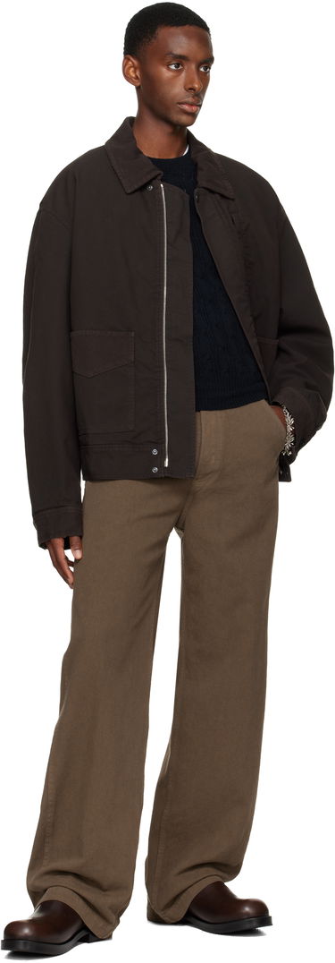 Bunda Dries Van Noten Dries Van Noten Collared Zip-Up Insulated Jacket Hnedá | 252-020577-2101, 3