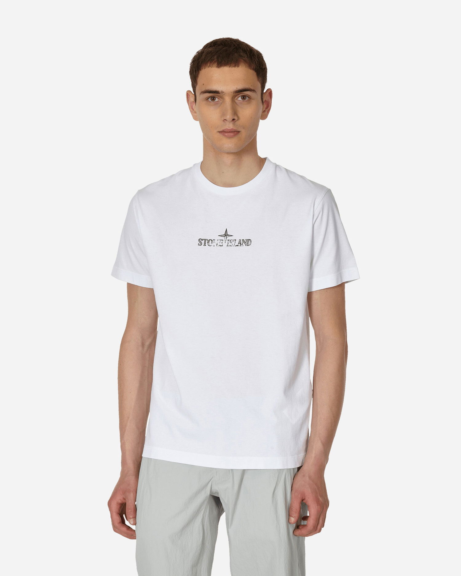 Tričko Stone Island Stamp One Print T-Shirt White Biela | 79152NS81 V0001, 0