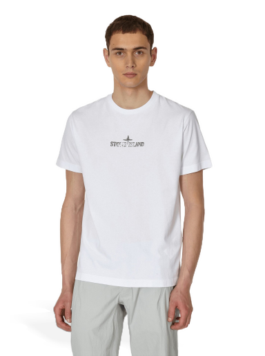 Tričko Stone Island Stamp One Print T-Shirt White Biela | 79152NS81 V0001