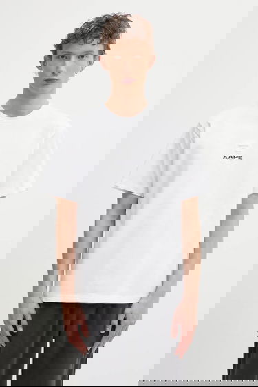 Tričko AAPE by A Bathing Ape Basic Ape Head Graphic T-Shirt Biela | AAPTEM1647XXO, 2